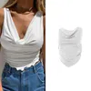 Canotte da donna Y2k Donna Strappy Cross Over Front Cut Out Halter Neck Senza maniche Backless Crop Top Bandage Vest Summer Sexy Tops Donna