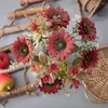 Decorative Flowers Beautiful Wedding Props Fake Sunflower Bouquet Pography Artificial No Watering Decor Stuffs