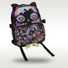 Школьные сумки Австралийская оригинальная Smiggle Children Sogne Schoolbag Женщины Симпатичный высококачественный рюкзак черный кот 16 дюймов 230729