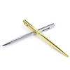 5pcs Custom Logo BallPoint Pen Gold Sliver Metal Персонализированные буквы гравировали имена рекламы подарки школьные принадлежности