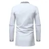 Ethnic Clothing Print Long Sleeve Shirts Small Stand Lead Jacket African Dress For Men Fashion Style Blouse Bazin Riche Africa T-shirt