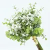 Decorative Flowers Babysbreath & Eucalyptus Leaf Artificial Fake Plants Bouquet For Wedding Party Events Home Table Decoration Supplies