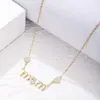 Kedjor Mors dag Gift Mama Letter Name Heart Pendant Chain Halsband Högkvalitativ guldfärg Kubik Zirkonsmycken för kvinnor Mamma