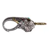 Keychains Lanyards Silver Manual Elephant God of Wealth Pendant Ring Buckle Car Keychain Personlighet Kreativitet Vintage Silverware Jewelry 230729