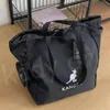 Moda Kangol Kangaroo Tote Bag Feminino Grande Capacidade Nylon Impermeável Bolsa Sólida Feminino Hasp Snap Buckle Compras Bolsas de Ombro