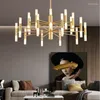 Kronleuchter Moderne Gold Schwarz Metall G4 Led Kronleuchter Wohnzimmer Acryl Shades Beleuchtung Schlafzimmer Minimalismus Anhänger Lamparas