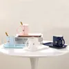 Tassen Untertassen Kreative Handtaschenform Keramiktasse mit Tellerlöffel Personalisiertes Tee-, Kaffeetasse- und Untertassen-Set Einzigartiges Geschenk für die Hochzeit