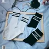 2023 Designer Womens Socks Five Par Luxe Sports Winter Letter PrintedSock Embrodery Cotton With Box