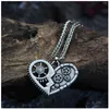 Chains Alloy Love Gear Vintage Men Pendant Necklace Accessory