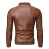 Vestes pour hommes 2023 Marque Vêtements Hommes Slim Fit Veste En Cuir Moto Faux Couro Manteau D'hiver Chaud PU S-3XL