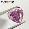 Diamanti sciolti COSFIX Pietre sciolte con taglio a cuore raro D Colore VVS1 Diamanti certificati a forma di cuore rosa blu 230728