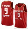 S 2023 FIBA Germania Coppa del mondo di basket maglie 14 Dirk Nowitzki Dennis 17 Schroder 9 Franz Fwagner 10 Daniel Theis Maodo Lo Niels Giffey Weilerbabb