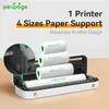 PeriPage A40 Wireless Portable Printer -Thermal Printer Supports 8.26"x11.69" US Letter, Inkless Mobile Printer ,Portable Printers Wireless