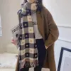 Écharpe Tricoté Coeur motif Plaid Lovey Fille Hiver Garder Au Chaud Collège À La Mode Loisirs Chic Chic Femme Accessoires 230729