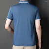 Männer Polos 2023 Sommer Scissor Kragen Polo Helle Farbige T-shirt Hemd Büro Plus Größe Männer Mode Marke Kleidung 4XL