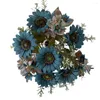 Decorative Flowers Beautiful Wedding Props Fake Sunflower Bouquet Pography Artificial No Watering Decor Stuffs