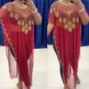 Ethnic Clothing Dashiki Women's Dress Sequins Evening Dresses 2021 Plus Size Maxi African Clothes Elegant Kaftan Muslim Fashi332J