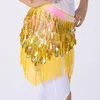 Vêtements de scène Accessoires de vêtements de danse du ventre Gland Wrap Base en maille extensible pour les femmes Performance Ceintures de danse du ventre Franges Écharpe de hanche