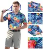 Polos masculinos Summer Mens T-hirts Hawaii 3D Printed Casual Polo Shirt Short Sleeve Button Up Shirts Masculino Solto Confortável Top Trendy Unissex