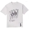 Męskie koszule T High Street Fashion Abstract szkic Fist Prints Krótkie rękawy koszulka Summer Bawełna okrągła szyja