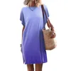 Casual Dresses Womens Colorful Western Style Comfortable Striped Vacation Simple Dress A Line Sundresses For Women