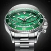 Montres-bracelets Montres De Luxe Hommes Mode Marques Célèbres Marque Fairwhale En Acier Inoxydable Vert Étanche Chronographe Quartz Montre Homme Reloj