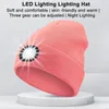 Bérets Chapeau Avec Réglages De Luminosité Réglables Rechargeable Led Étanche Haute Illumination Pour La Nuit Unisexe