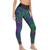 Aktive Hose Hippie Leggings Retro 70er Jahre Tie Dye Workout Yoga Push Up elastische Sportstrumpfhose Damen Vintage Leggins