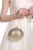 Borse da sera Famoso design del marchio Moda Perla a forma di palla Carino oro argento Paty Round Globe Borse a tracolla Borsa donna 230728