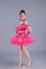 Stage Wear Children's Latin Dance Skirt Summer Girl Style Modern Competition Sequins Tassel Practice Performance Clothing