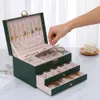 Jewelry Stand Leather Three-layer Jewelry Box Large Capacity Jewelry Storage Luxury Style High-end Necklace Box 230728