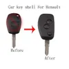 2 botões vac102 lâmina modificado flip carro chave shell para renault dacia duster clio espace flip dobrável chave remota do carro fob223w