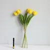 Decorative Flowers 10 High-quality Tulips Artificial PU Hand Feeling Moisturizing Bouquet Flower Wedding Home Plastic Decoration