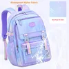 Backpacks Fengdong elementary school bags for girls korean style cute book bag children waterproof school backpack purple bag for kids 230729