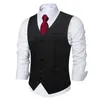 Men's Vests Black Solid Rayon Polyester Men Suit Vest Wedding Party Formal Khaki Blue Red Business Blazer Slim Waistcoat Gilet Drop 230728