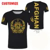 AFGHAN T Shirt Nom personnalisé Numéro Afg Slam Afghanistan Arabe t-shirt Persan Pashto Islamique Imprimer Texte Po Drapeau AF Vêtements 2206257C