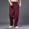 Pantaloni da uomo Abbigliamento uomo 2023 Moda Casual Pantaloni sportivi Lino Cotone Multicolore Stile sciolto