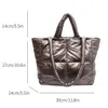 Evening Bags Large Shopper Bag Fashion Quilted Women Handbag Shoulder Designer Space Padded Cotton Luxury Puff Tote 230729