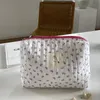 Cosmetic Bags Cases Korean Quilted Makeup Bag For Women Storage Portable Toiletry Female Beauty Case Cotton Floral Pouch 230728