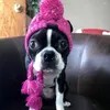 Vêtements pour chiens chapeau d'hiver bonnet pompon tricoté drôle avec coutures d'oreille gland corde chaud coupe-vent isolé couvre-chef