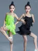 Stage Wear Children Latin Dance Dress Fringed Tango Salsa Ballroom Kids Dresses Modern Waltz Costumes Child Practice