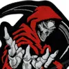 Mode 5 Grim Reaper Red Death Rider Weste Stickerei Patches Rock Motorrad MC Club Patch Eisen auf Leder Ganze Shippin276t