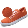 Klänningsskor Frayed Canvas Sneakers For Men Low Top Trainers Mens Orange Vulcanized Shoes Tenis Sneakers Anti-Edor Men's Plimsoll Loafers 230728