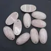 Pendanthalsband Fashion Natural Stone Hand Armband Rose Quartz Powder Crystal Necklace Charms Making smycken Tillbehör Partihandel 6st