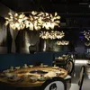 Lustres nordique luciole suspension lampe salon lustre rond moderne or Rose/noir cuisine branche éclairage