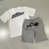 2023Camisetas de hombre chándales camiseta diseñador bordado letra lujo negro blanco gris arco iris color verano deportes moda algodón cordón top manga corta tamaño s m l xl