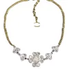 Collier de bijoux de créateurs Nouveau collier camélia style féminin fleur incrustée de diamants chaîne de collier de luxe léger bijoux parfumés