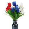 Decorative Flowers 2 Sets Outdoors Indoors 4th Of July Reusable Party Decor Home Wedding Colorful Never Fade Patriotic Tulips Artificial