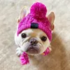 Odzież dla psa zimowa czapka zabawna czapka pompów z szwami ucha ROPE Linka ciepła wiatroodporna izolowana nakrycia głowy