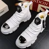New Luxury Men's yellow white Soft leather leisure boots loafers Men High Top Sneakers tenis masculino ankle boot zapatos hombre b5